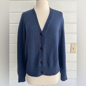 Alex Mill Emilia Cotton/Linen Blend V-Neck Cardigan Medium